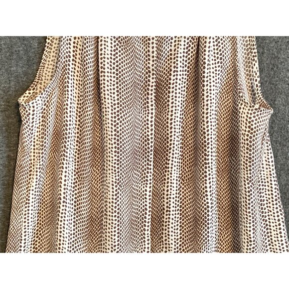 APT 9 Top Sleeveless Tank Top Brown Beige Button Front Pleated Women S - Picture 5 of 10